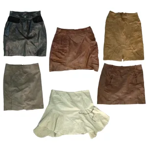 Retro Revival: Y2K Leather Skirts for the Fashion Mavericks🖤👗 (H-068)