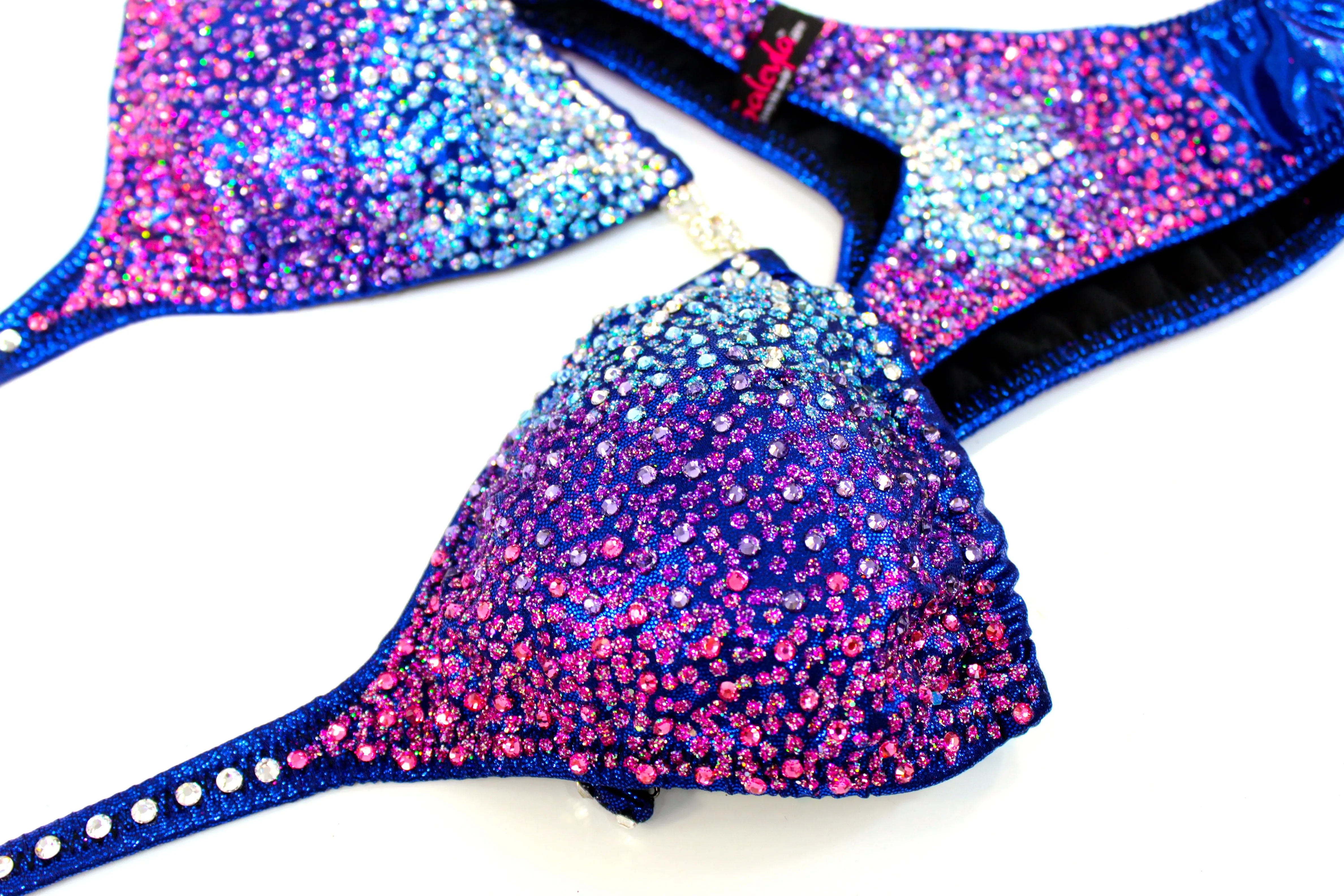 Rose/Blue Shades Figure Competition Suit