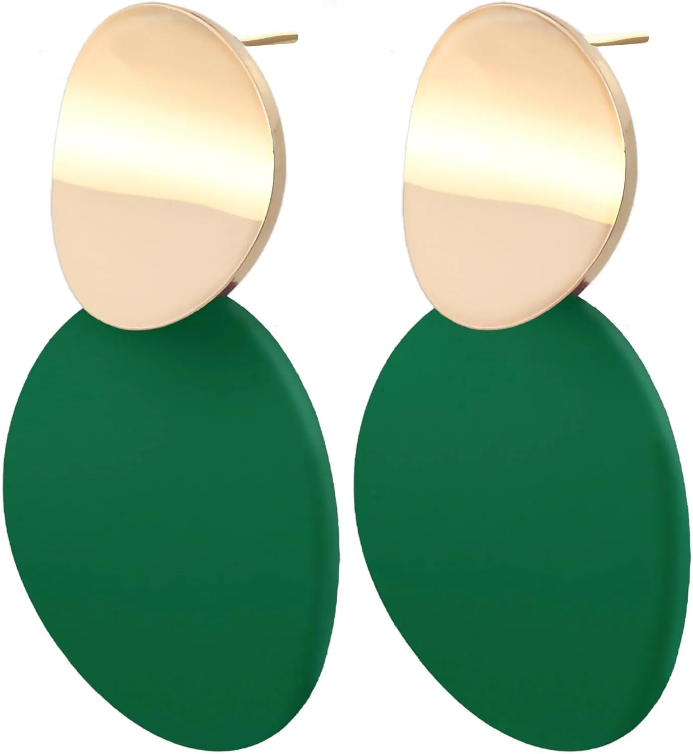 Round Dangle Earrings for Women  Ear Accessories for Party or Casual Wear  Matte Disc Circle Earrings for Women