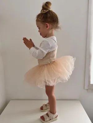 Shirred Tutu in Peach