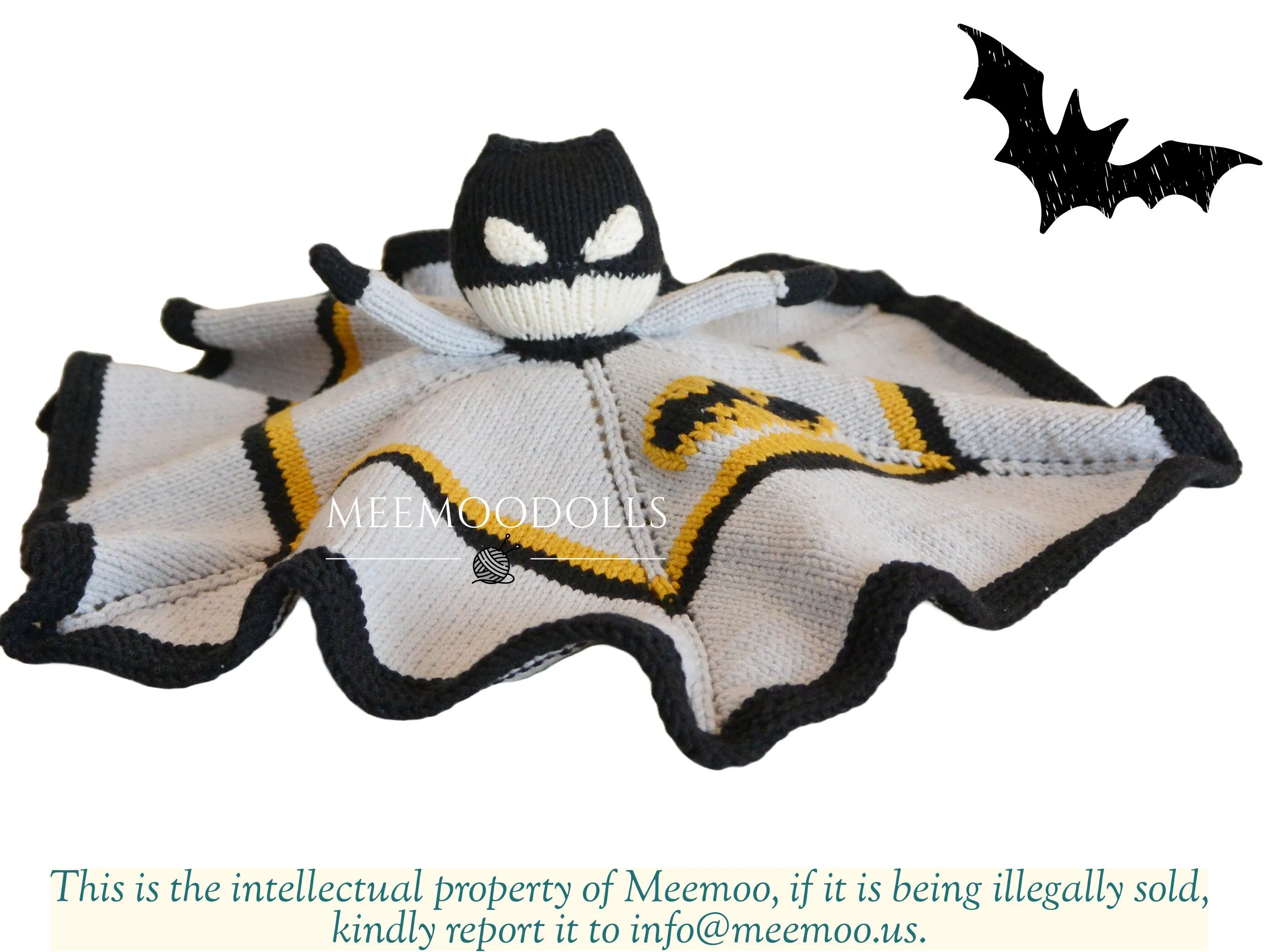 The Bat Security Blanket Knitting Pattern