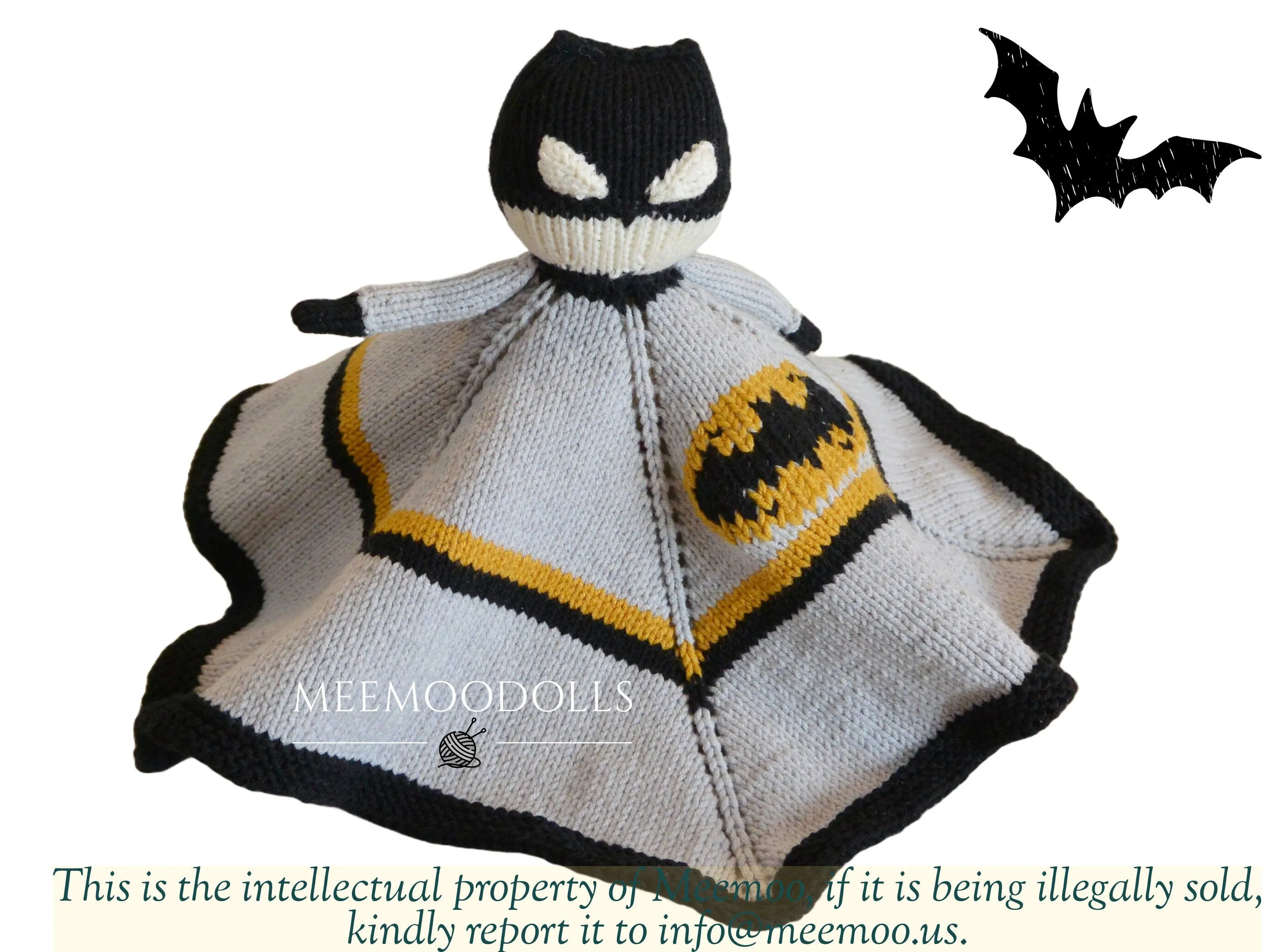 The Bat Security Blanket Knitting Pattern