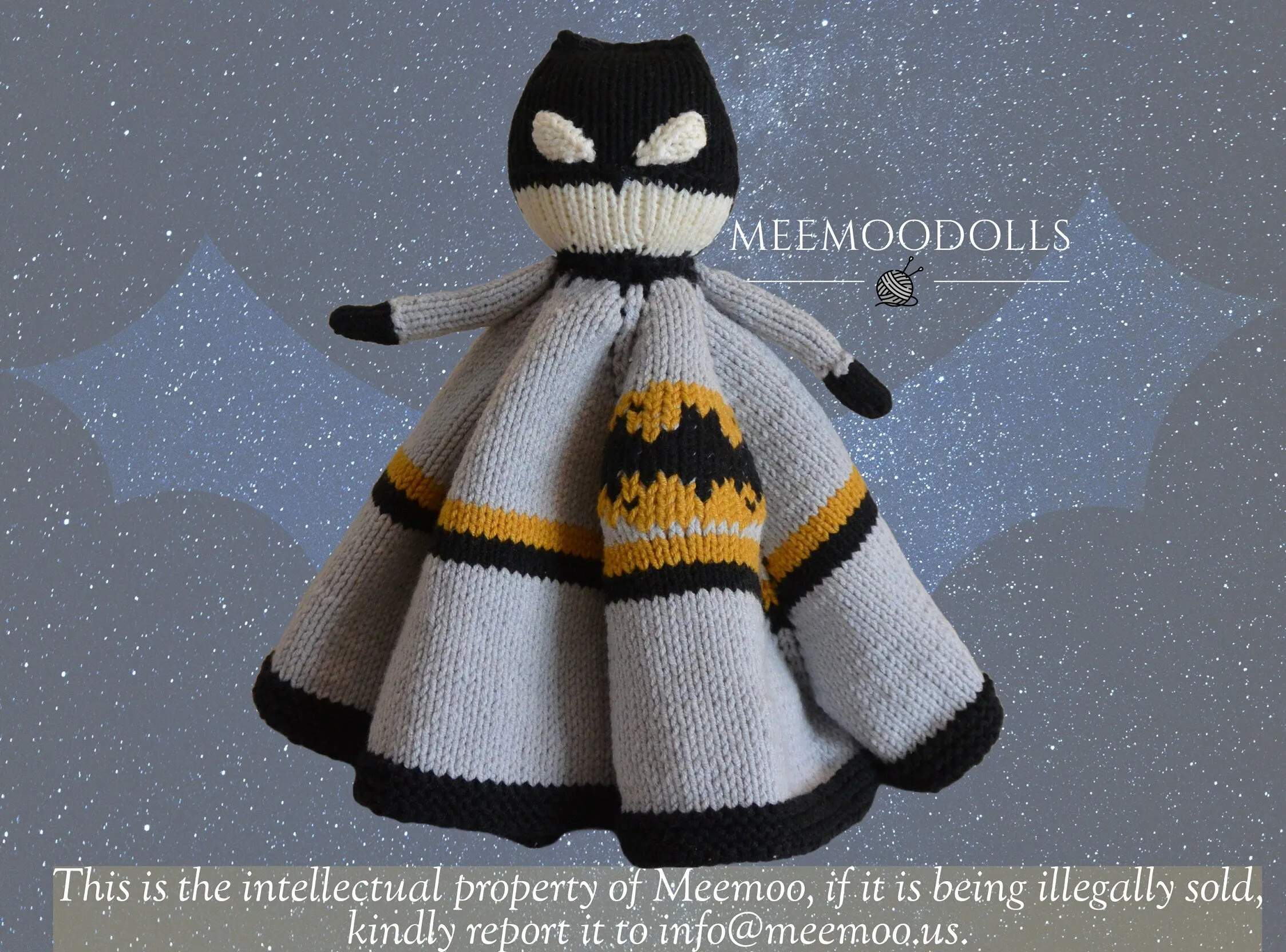 The Bat Security Blanket Knitting Pattern