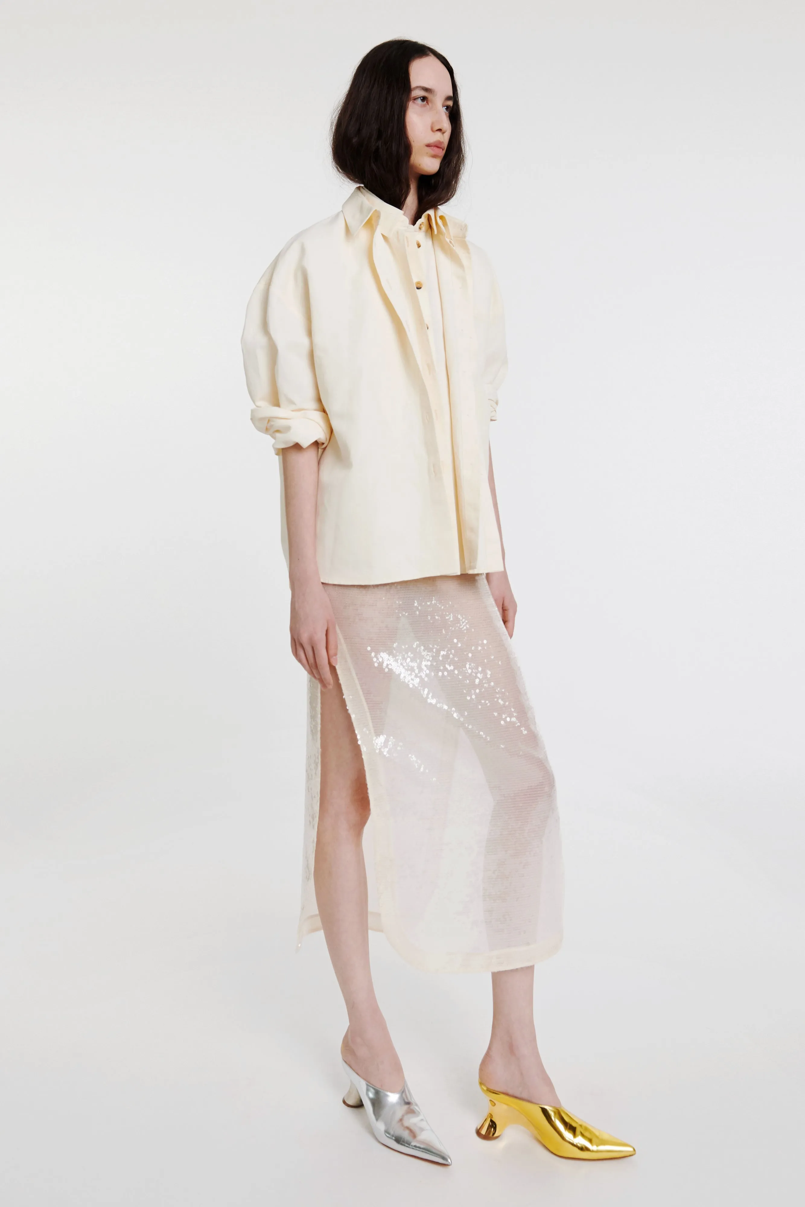 Triple Trompe-l’oeil Shirt Ecru