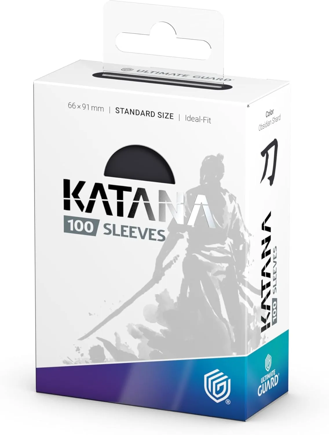 Ultimate Guard Katana Card Sleeves: 100 Standard Size TCG Sleeves, 66 x 91mm, Obsidian Shard Back, Tournament Quality, No PVC & Acid-Free, High Clarity