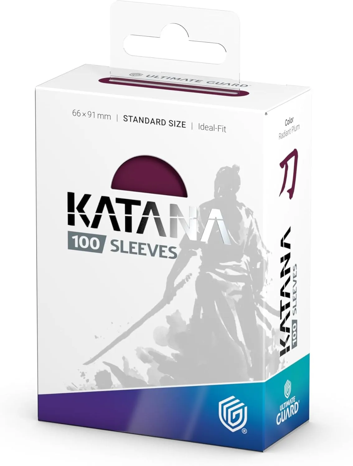 Ultimate Guard Katana Card Sleeves: 100 Standard Size TCG Sleeves, 66 x 91mm, Radiant Plum Back, Tournament Quality, No PVC & Acid-Free, High Clarity