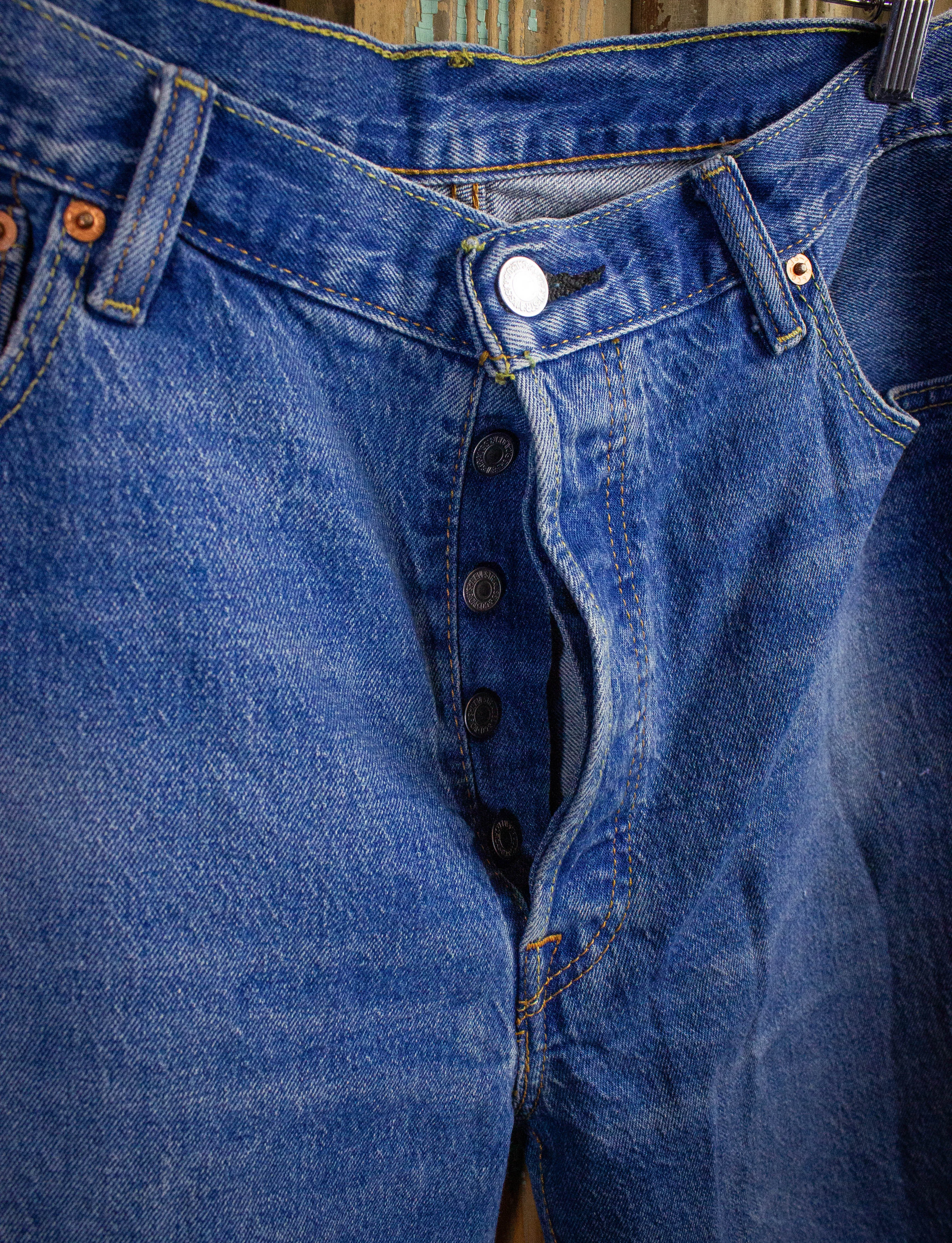 Vintage Levi's 501 Hemmed Denim Shorts Medium Wash 36w