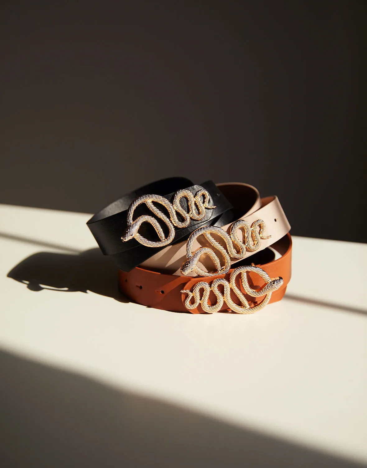 Wavy Snake Buckle Belt