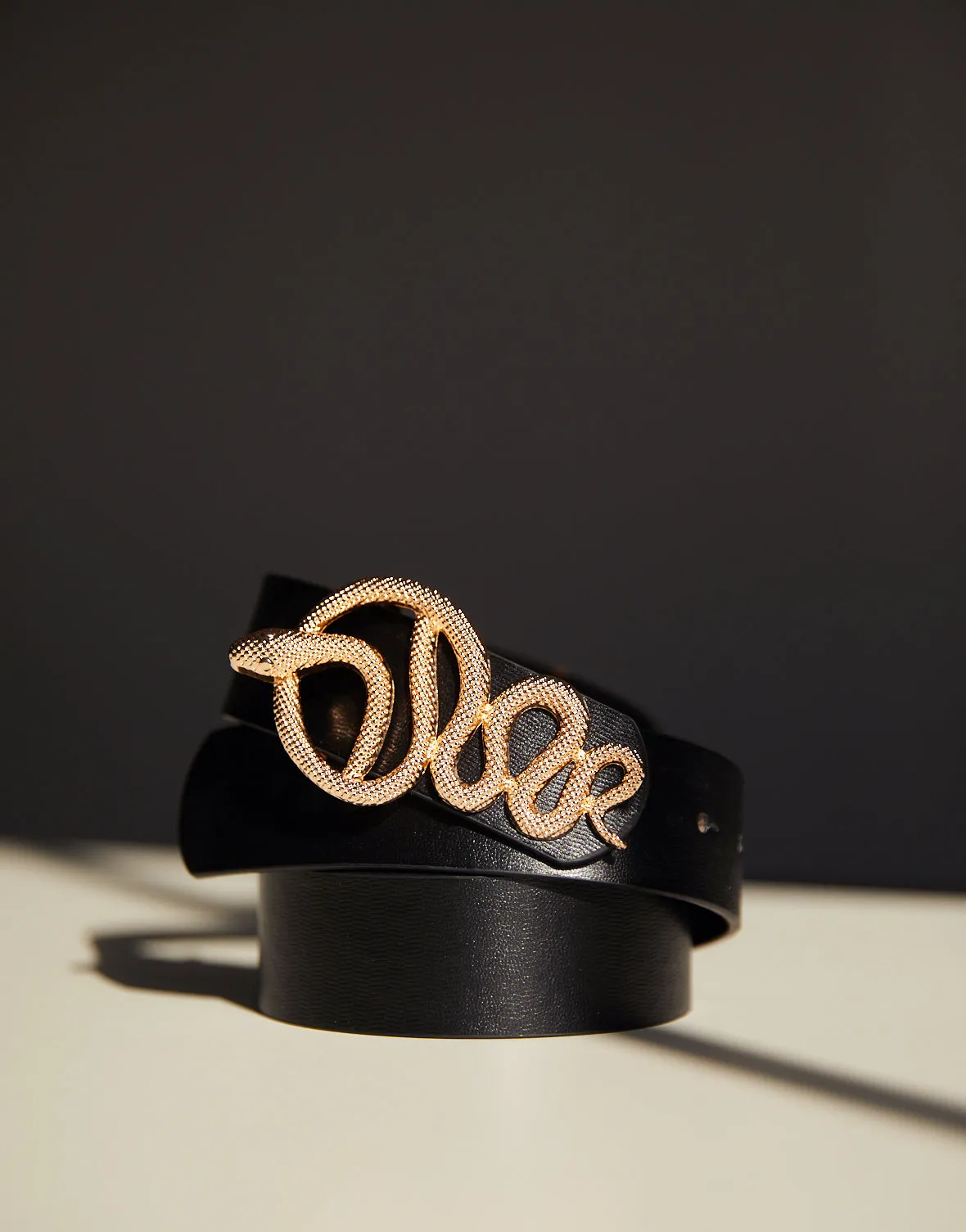 Wavy Snake Buckle Belt