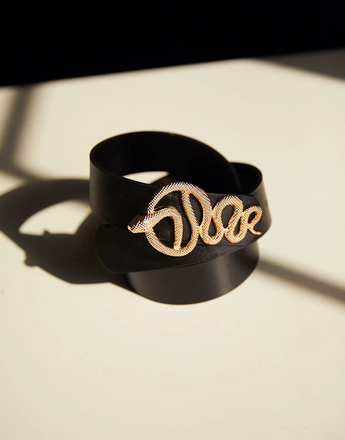 Wavy Snake Buckle Belt