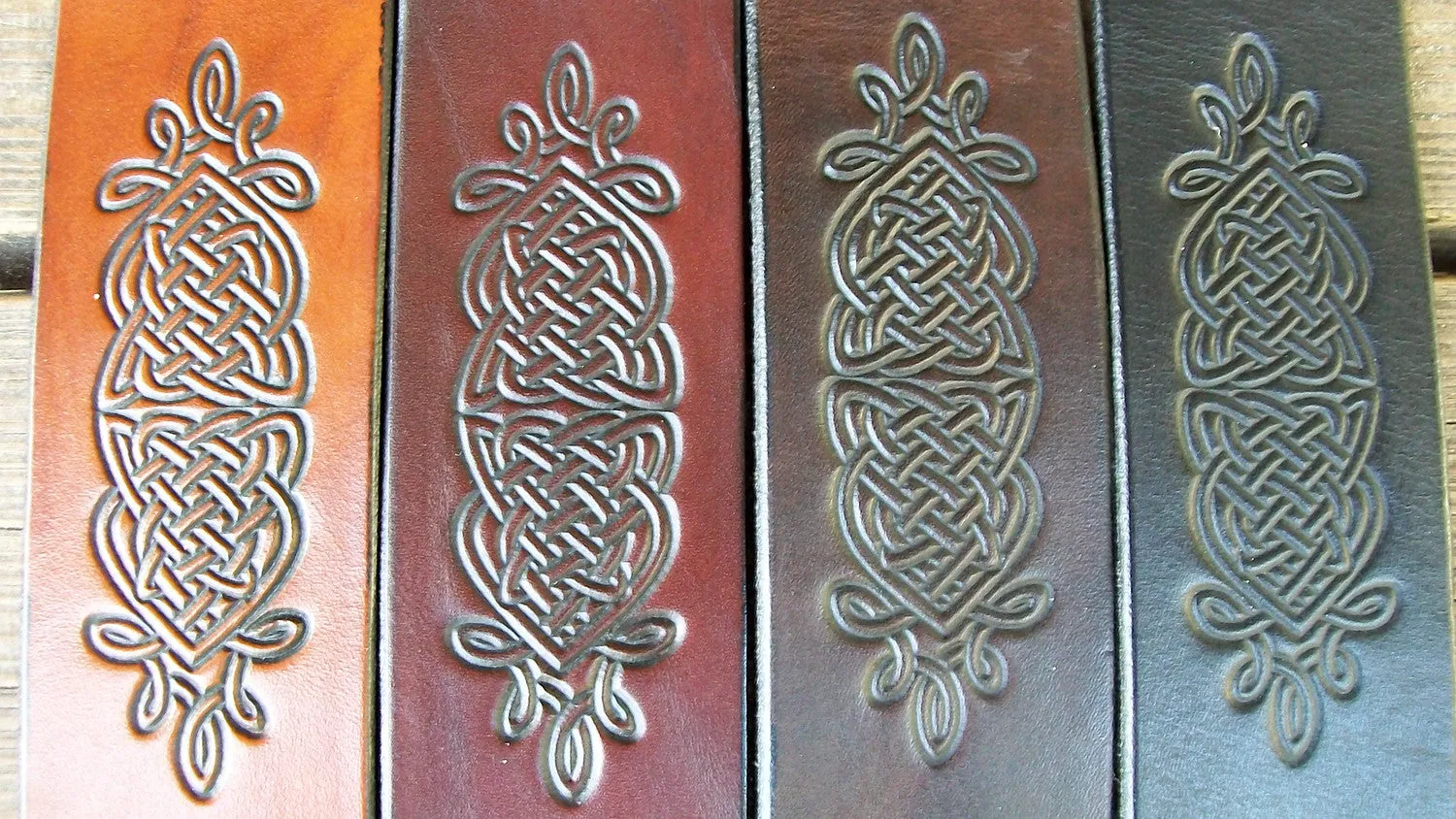 Wide Leather Cuff Bracelets Celtic Knot