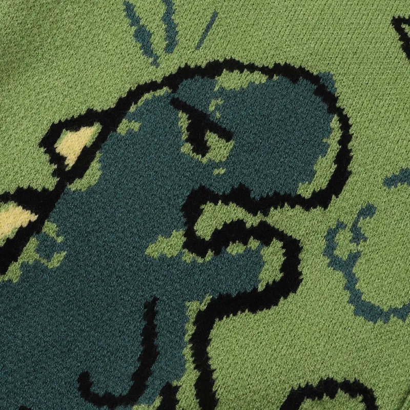 Winter Loose Dinosaur Pattern Knitted Sweaters