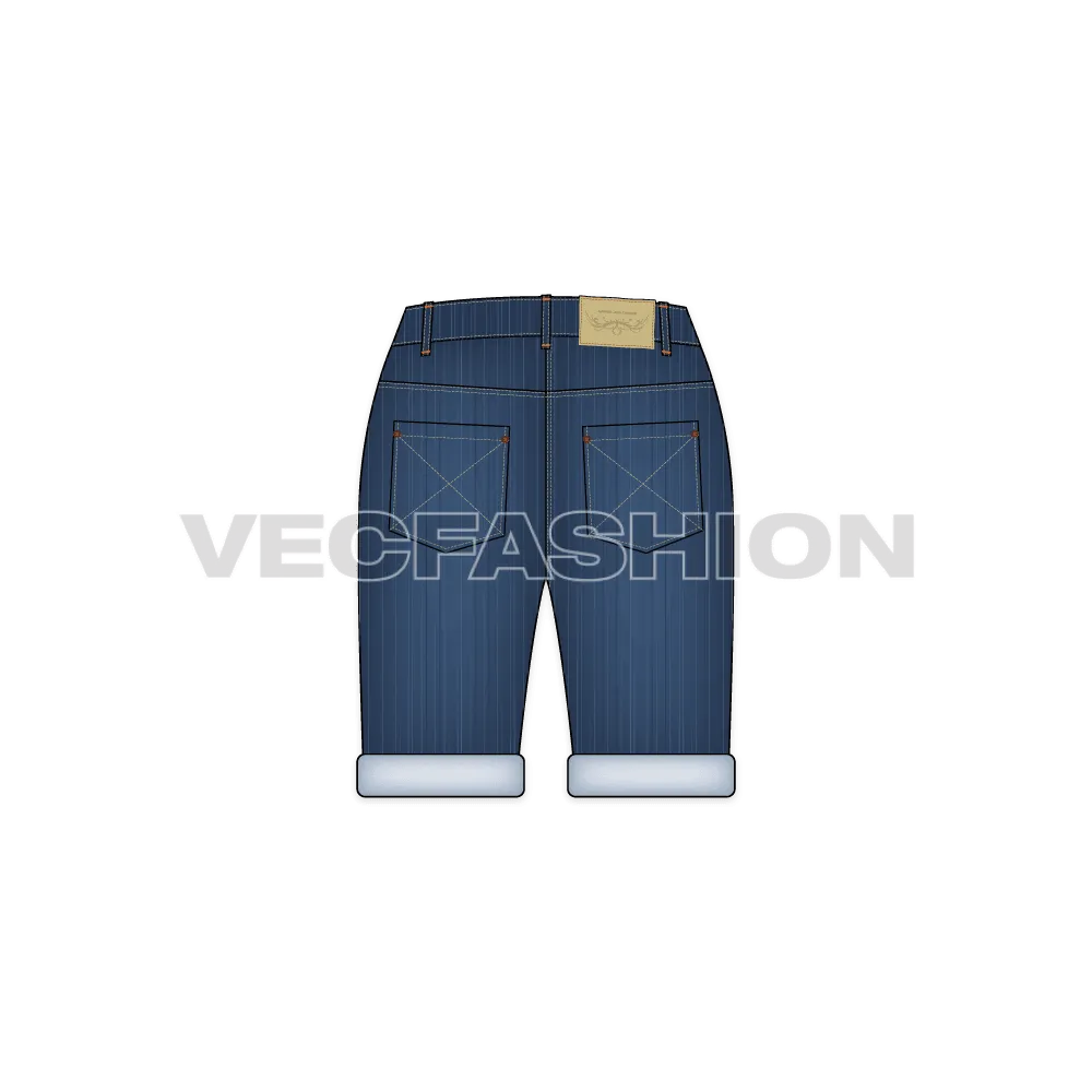 Women's Medium Washed Denim Shorts
