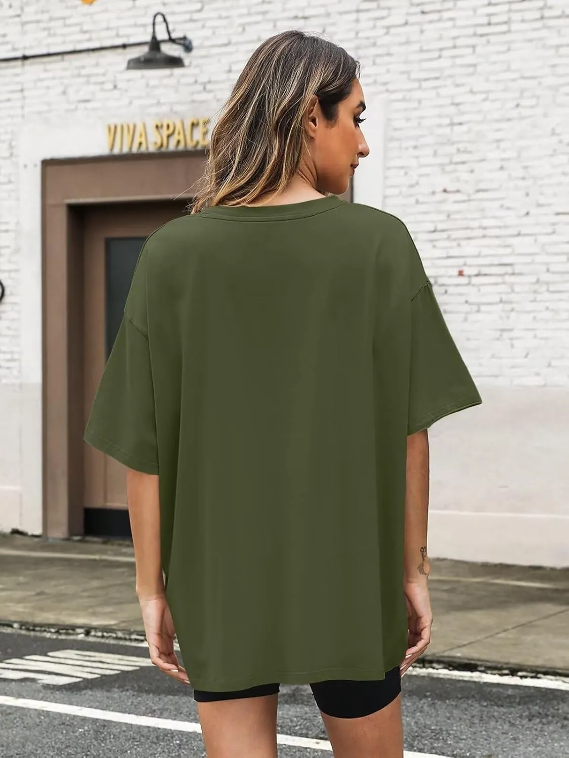 Womens Oversized T Shirts Cotton Loose Fit Short Sleeve Tee Crewneck Workout Summer Tops Fashion Clothes 2025