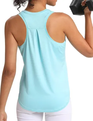 Women's Workout Tank Tops Woman Sleeveless Loose Fit Gym Tops Athletic Shirts Racerback Quick Dry UPF 50 