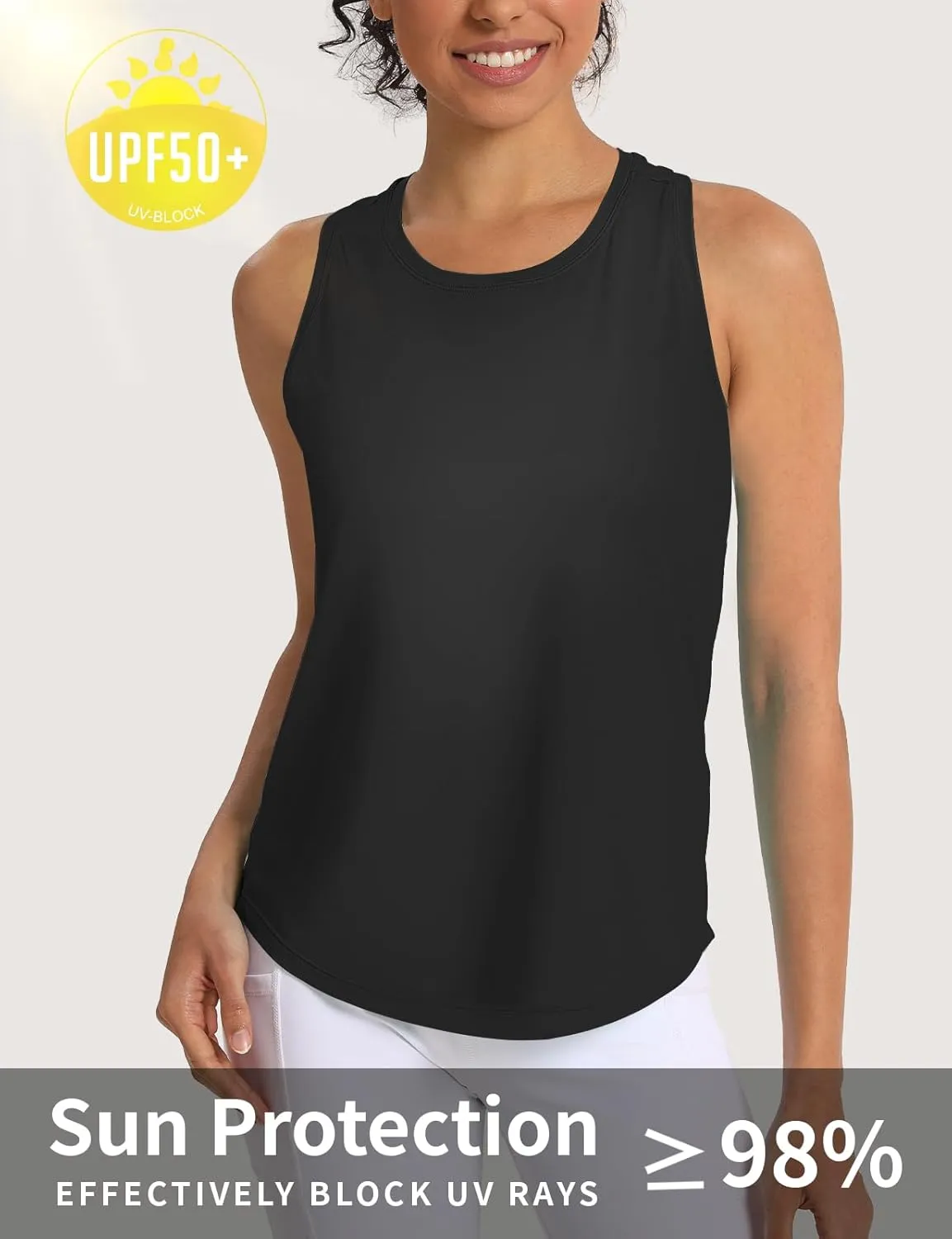 Women's Workout Tank Tops Woman Sleeveless Loose Fit Gym Tops Athletic Shirts Racerback Quick Dry UPF 50 
